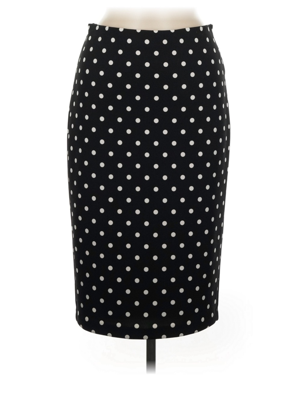 EXPRESS Black and White Polka Dot Pencil Skirt